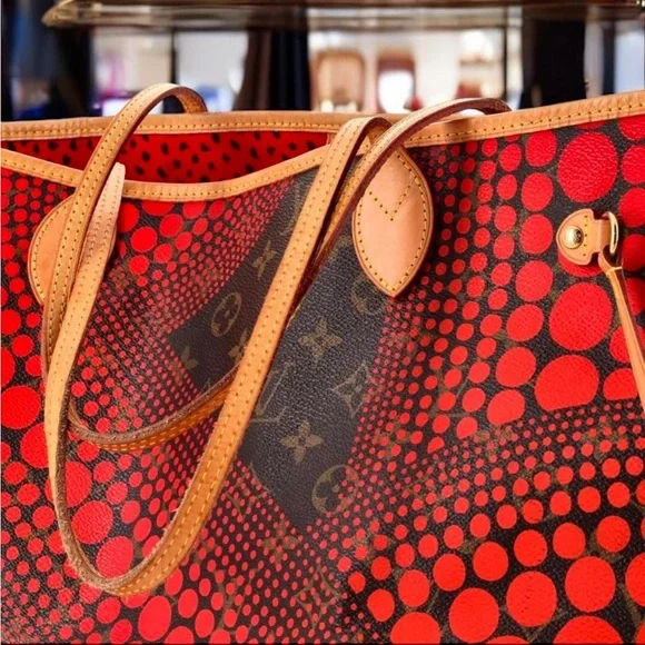 Louis Vuitton Neverfull Tote COA Limited Edition Kusama Waves Monogram Canvas MM - Picture 7 of 15